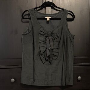 J Crew Embellished Black Sleeveless Top